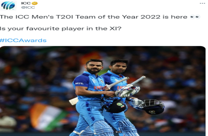 ICC ने किया Men’s T20 Team of the Year 2022 का ऐलान, कोहली सहित तीन भारतीय खिलाड़ियों को मिली जगह