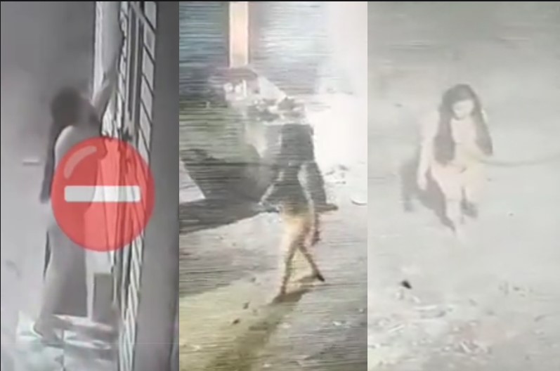 देर रात लोगों के घरों में दस्तक दे रही Nude महिला, बिना कपड़ों के घूमती है सड़कों पर, सामने आया वीडियो