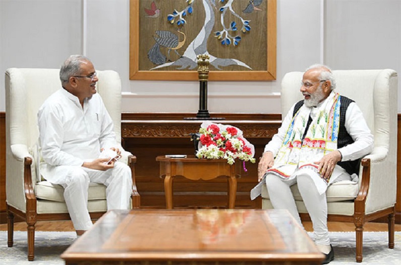 मुख्यमंत्री भूपेश बघेल ने की पीएम मोदी से मुलाकात, कोयला रॉयल्टी और जीएसटी समेत इन मुद्दों पर की चर्चा