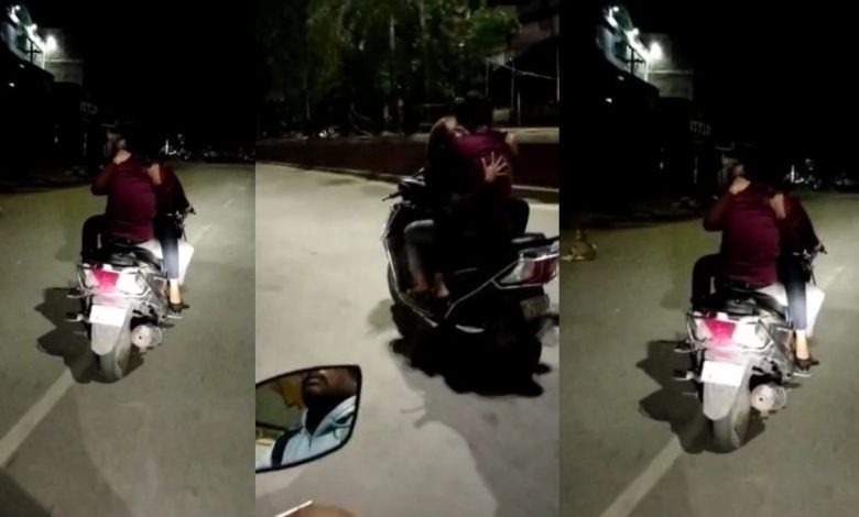 बिलासपुर में स्कूटी सवार कपल का शर्मसार करने वाला वीडियो वायरल, ट्रैफिक पुलिस ने काटा 8800 का चालान
