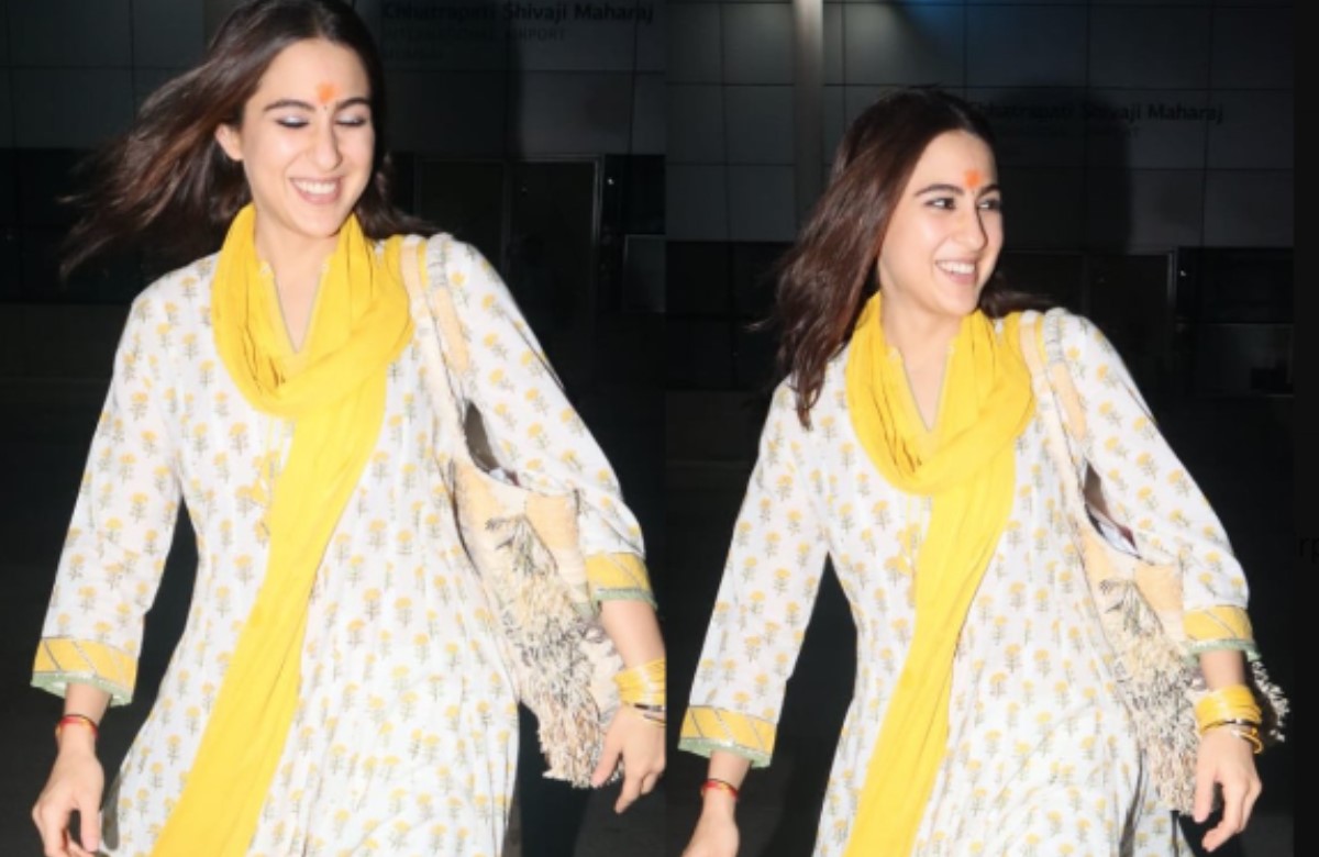 Sara Ali Khan को ट्रेडिशनल लुक में देखकर फैन्स ने की जमकर तारीफ, पीले सलवार कुर्ती में एयरपोर्ट पर हुई स्पॉट