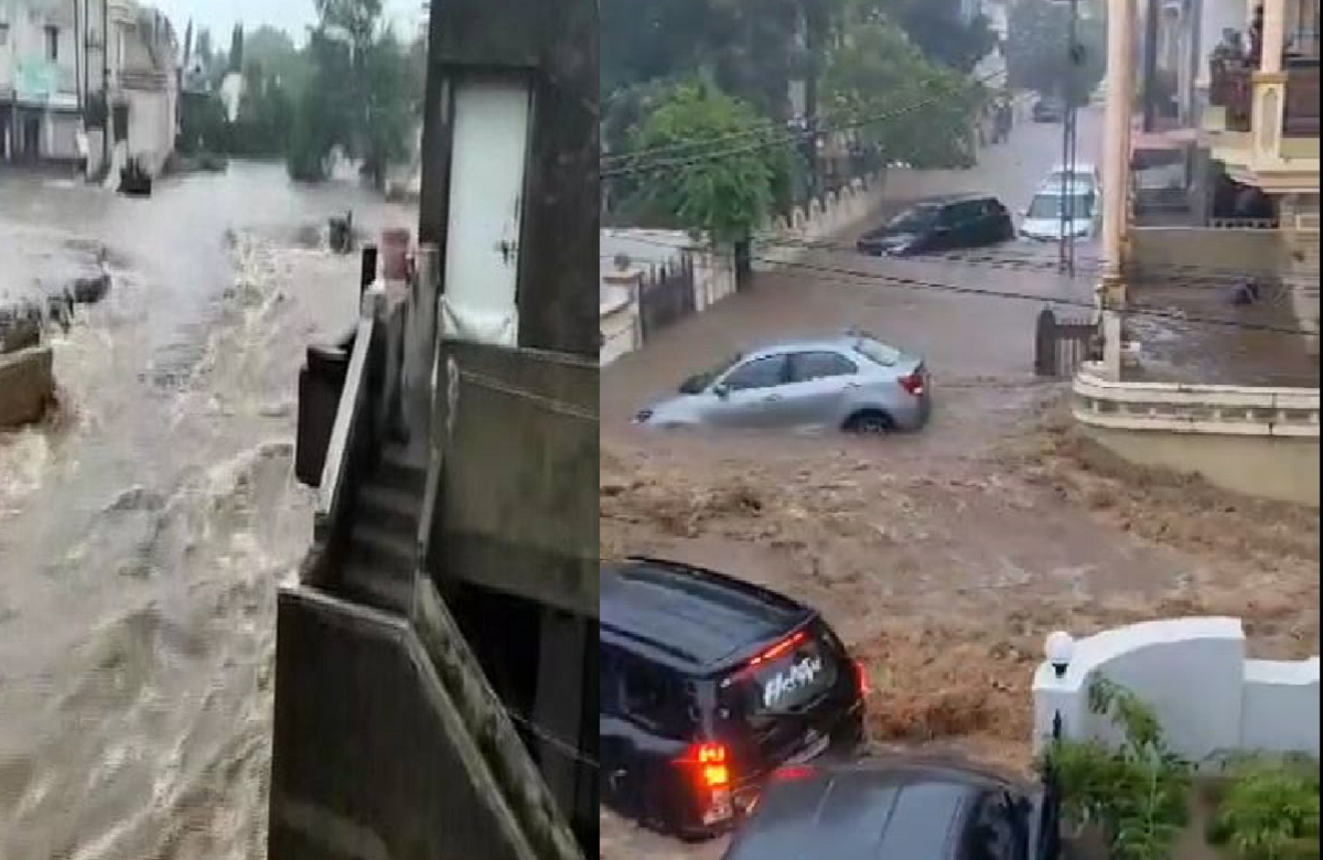 Junagadh Flood: जूनागढ़ में भीषण बाढ़, सड़के बनी समुंदर, खिलौने की तरह बहे कार, देखें वीडियो