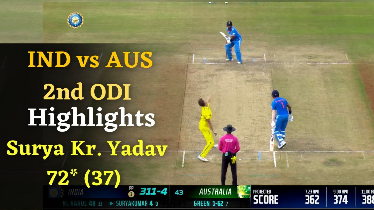 IND vs AUS 2nd ODI Highlights | Surya Kumar Yadav Batting in Indore ODI vs AUS | Cricket highlights