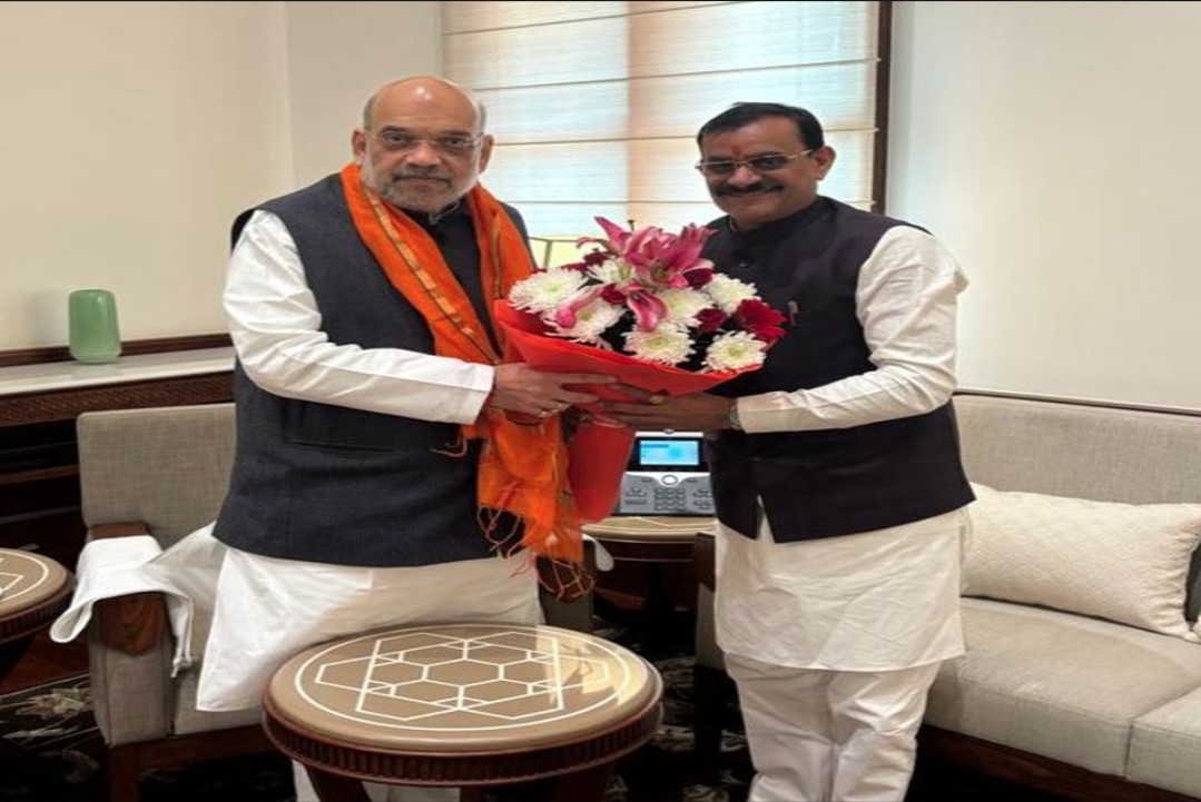 VD Sharma expressed gratitude to Amit Shah: केंद्रीय गृहमंत्री अमित शाह से मिले प्रदेश अध्यक्ष वीडी शर्मा, एमपी में जीत के लिए जताया आभार