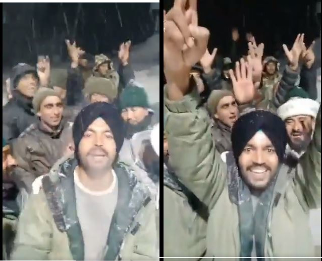 Indian Army Lohri at -40 degrees : इंडियन आर्मी के जवानों ने -40 तापमान में मनाई लोहड़ी, देखें वीडियो