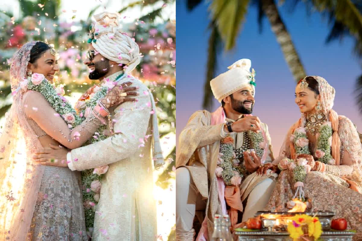 Rakul Preet-Jackky Bhagnani Wedding Photos: रकुल प्रीत ने जैकी भगनानी संग लिए सात फेरे, शादी की तस्वीरें आई सामने