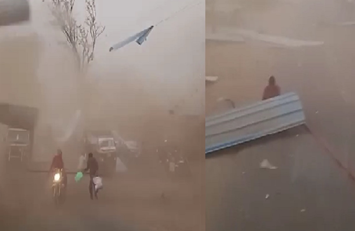 Khargone News: तेज आंधी तूूफान में उड़ा ढाबे का टीन शेड, बाइक सवार समेत 3 लोग घायल, तूफान का वीडियो आया सामने