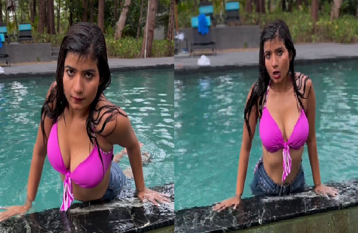 Bhojpuri Girl Sexy Video: इस भोजपुरी एक्ट्रेस ने स्वीमिंग पूल में लगाई आग, सेक्सी लुक देख बेकाबू हुए फैंस, वायरल हुआ वीडियो