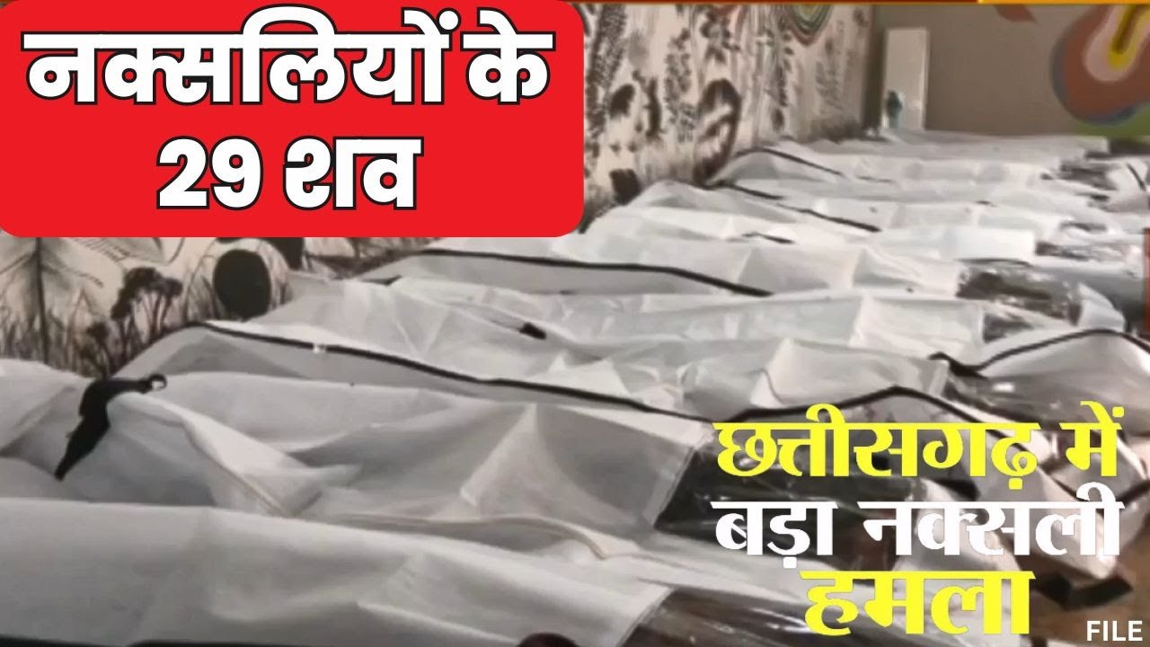 Chhattisgarh Naxal 29 Dead Body : मारे गये नक्सलियों की तस्वीरें | 15 पुरुष और 14 महिला नक्सली
