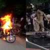 15 हजार की बाइक का 11 हजार चालान, शराबी युवक ने बीच सड़क पर ही अपनी गाड़ी को किया आग के हवाले